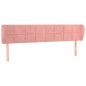 Testiera ad Orecchio Rosa 203x23x78/88 cm in Velluto