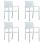 Set Mobili da Pranzo per Giardino 7 pz Nero e Bianco Set Mobili da Pranzo per Giardino 7 pz Nero e Bianco