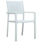 Set Mobili da Pranzo per Giardino 7 pz Nero e Bianco Set Mobili da Pranzo per Giardino 7 pz Nero e Bianco