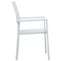 Set Mobili da Pranzo per Giardino 7 pz Nero e Bianco Set Mobili da Pranzo per Giardino 7 pz Nero e Bianco