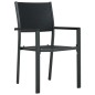 Set Mobili da Pranzo per Giardino 7 pz Nero e Bianco Set Mobili da Pranzo per Giardino 7 pz Nero e Bianco