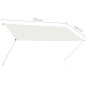 Tenda da Sole Retrattile 250x150 cm Crema