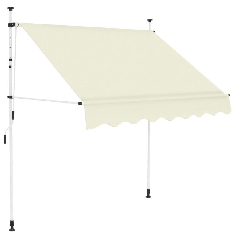 Tenda da Sole Retrattile Manuale 200 cm Crema Tenda da Sole Retrattile Manuale 200 cm Crema