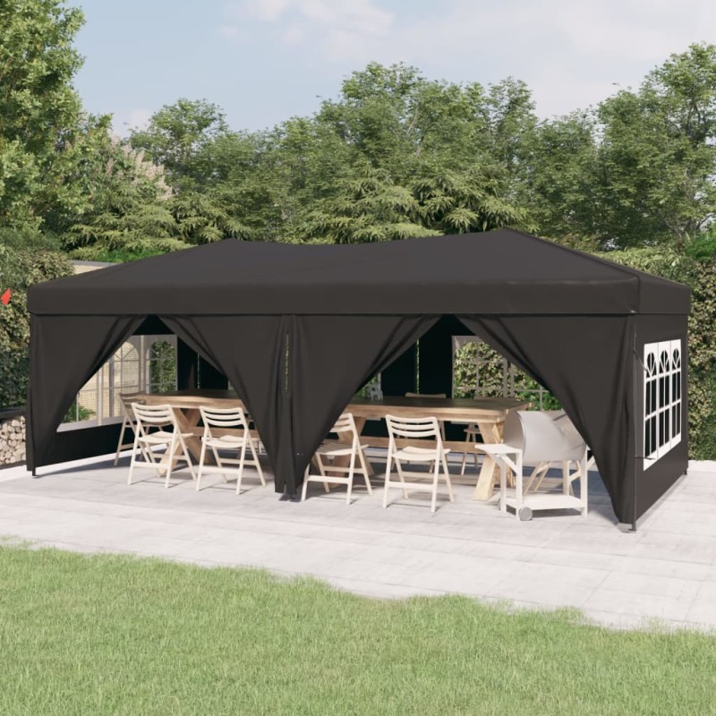 Tenda per Feste Pieghevole con Pareti Laterali Antracite 3x6 m Tenda per Feste Pieghevole con Pareti Laterali Antracite 3x6 m