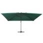 Ombrellone a Sbalzo con LED Palo in Alluminio 400x300 cm Verde Ombrellone a Sbalzo con LED Palo in Alluminio 400x300 cm Verde