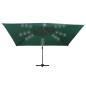 Ombrellone a Sbalzo con LED Palo in Alluminio 400x300 cm Verde Ombrellone a Sbalzo con LED Palo in Alluminio 400x300 cm Verde