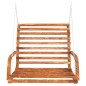 Panca a Dondolo in Legno Ricurvo Finitura Teak 126x63x92 cm Panca a Dondolo in Legno Ricurvo Finitura Teak 126x63x92 cm