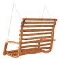 Panca a Dondolo in Legno Ricurvo Finitura Teak 126x63x92 cm Panca a Dondolo in Legno Ricurvo Finitura Teak 126x63x92 cm