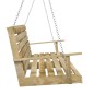 Panchina a Dondolo 110 cm in Legno di Pino Impregnato Panchina a Dondolo 110 cm in Legno di Pino Impregnato