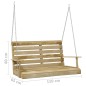 Panchina a Dondolo 110 cm in Legno di Pino Impregnato Panchina a Dondolo 110 cm in Legno di Pino Impregnato