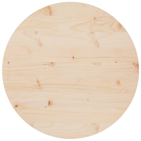 Piano Tavolo Ø60x2,5 cm in Legno Massello di Pino