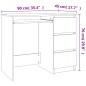 Scrivania Grigio Sonoma 90x45x76 cm in Legno Multistrato Scrivania Grigio Sonoma 90x45x76 cm in Legno Multistrato