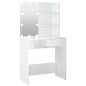 Toeletta con LED Bianco Lucido 74,5x40x141 cm Toeletta con LED Bianco Lucido 74,5x40x141 cm