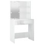 Toeletta con LED Bianco Lucido 74,5x40x141 cm Toeletta con LED Bianco Lucido 74,5x40x141 cm