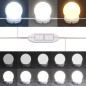 Toeletta con LED Bianco Lucido 74,5x40x141 cm Toeletta con LED Bianco Lucido 74,5x40x141 cm