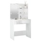 Toeletta con LED Bianco Lucido 74,5x40x141 cm Toeletta con LED Bianco Lucido 74,5x40x141 cm