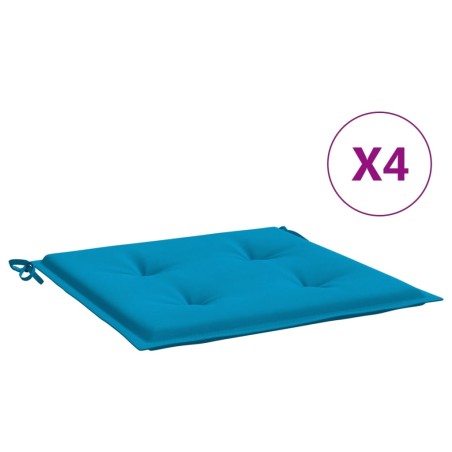 Cuscini per Sedia 4 pz Blu 40x40x3 cm in Tessuto Oxford
