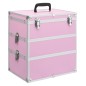 Valigia per Cosmetici 37x24x40 cm Rosa in Alluminio Valigia per Cosmetici 37x24x40 cm Rosa in Alluminio