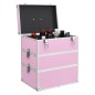 Valigia per Cosmetici 37x24x40 cm Rosa in Alluminio Valigia per Cosmetici 37x24x40 cm Rosa in Alluminio