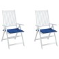 Cuscini per Sedia 2 pz Blu Reale 40x40x3 cm in Tessuto Oxford