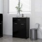 Armadio da Bagno Nero 60x33x80 cm in Truciolato Armadio da Bagno Nero 60x33x80 cm in Truciolato