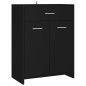 Armadio da Bagno Nero 60x33x80 cm in Truciolato Armadio da Bagno Nero 60x33x80 cm in Truciolato