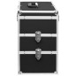 Valigia per Cosmetici 37x24x40 cm Nera in Alluminio Valigia per Cosmetici 37x24x40 cm Nera in Alluminio
