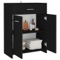 Armadio da Bagno Nero 60x33x80 cm in Truciolato Armadio da Bagno Nero 60x33x80 cm in Truciolato