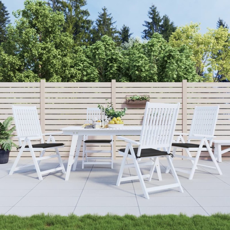 vidaXL Cuscini per Sedia 4 pz Neri 50x50x3 cm in Tessuto Oxford