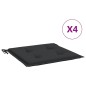 vidaXL Cuscini per Sedia 4 pz Neri 50x50x3 cm in Tessuto Oxford