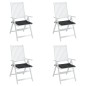 vidaXL Cuscini per Sedia 4 pz Neri 50x50x3 cm in Tessuto Oxford