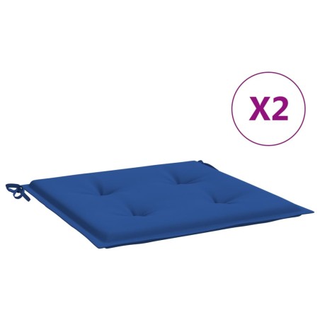 vidaXL Cuscini per Sedia 2 pz Blu Reale 50x50x3 cm in Tessuto Oxford
