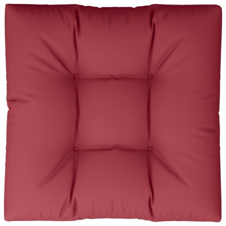 Cuscino per Pallet 80 x 80 x 12 cm Rosso Vino in Tessuto
