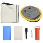 Tappetino Ginnastica Gonfiabile con Pompa 100x100x15cm PVC Blu Tappetino Ginnastica Gonfiabile con Pompa 100x100x15cm PVC Blu