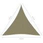 Parasole a Vela Oxford Triangolare 4,5x4,5x4,5 m Beige