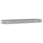 Letto Giardino Acciaio Verniciato Polvere 523x140x36 cm Argento Letto Giardino Acciaio Verniciato Polvere 523x140x36 cm Argento