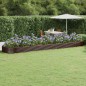 Letto Giardino Acciaio Verniciato Polvere 600x140x36 cm Marrone Letto Giardino Acciaio Verniciato Polvere 600x140x36 cm Marrone