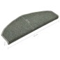 Tappetini per Scale 15 pz Verde Scuro 65x24x4 cm Tappetini per Scale 15 pz Verde Scuro 65x24x4 cm