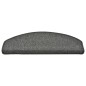 Tappetini per Scale 15 pz Grigio Scuro 65x24x4 cm