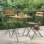 Tavolo Bistrò Pieghevole 55x54x71cm Legno Massello Teak Acciaio Tavolo Bistrò Pieghevole 55x54x71cm Legno Massello Teak Acciaio