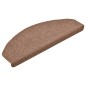 vidaXL Tappetini per Scale 15 pz Marroni 65x24x4 cm