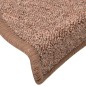 vidaXL Tappetini per Scale 15 pz Marroni 65x24x4 cm