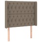 vidaXL Letto a Molle con Materasso e LED Tortora 100x200cm in Tessuto vidaXL Letto a Molle con Materasso e LED Tortora 100x200cm in Tessuto
