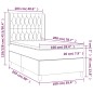 vidaXL Letto a Molle con Materasso e LED Tortora 100x200cm in Tessuto vidaXL Letto a Molle con Materasso e LED Tortora 100x200cm in Tessuto