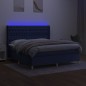vidaXL Letto a Molle con Materasso e LED Blu 160x200 cm in Tessuto vidaXL Letto a Molle con Materasso e LED Blu 160x200 cm in Tessuto