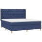 vidaXL Letto a Molle con Materasso e LED Blu 160x200 cm in Tessuto vidaXL Letto a Molle con Materasso e LED Blu 160x200 cm in Tessuto