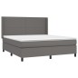 vidaXL Giroletto Molle con Materasso e LED Grigio 160x200cm Similpelle vidaXL Giroletto Molle con Materasso e LED Grigio 160x200cm Similpelle