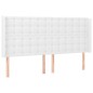 Giroletto Molle con Materasso e LED Bianco 160x200cm Similpelle Giroletto Molle con Materasso e LED Bianco 160x200cm Similpelle