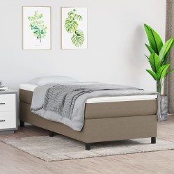 Giroletto a Molle con Materasso Tortora 100x200 cm in Tessuto