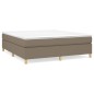 Giroletto a Molle con Materasso Tortora 160x200 cm in Tessuto